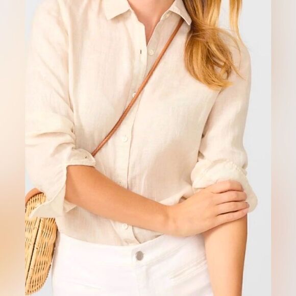 J . Mclaughlin linen shirt - Picture 1 of 8